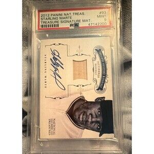 2012 Panini National Treasures - Treasure Signature Materials Starling Marte #93